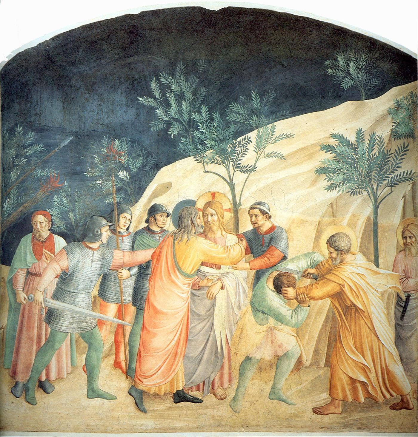 Fra Angelico, aanhouding van Christus