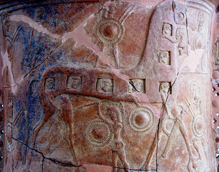 paard van troje op mykonos vaas, 650 BCE