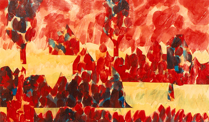 bomen, heggen (schilderij van franka waaldijk)
