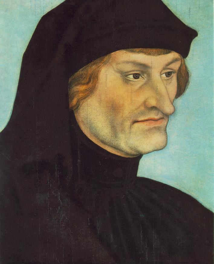 Lucas Cranach de oudere, portret van Johannes Geiler von Kaysersberg