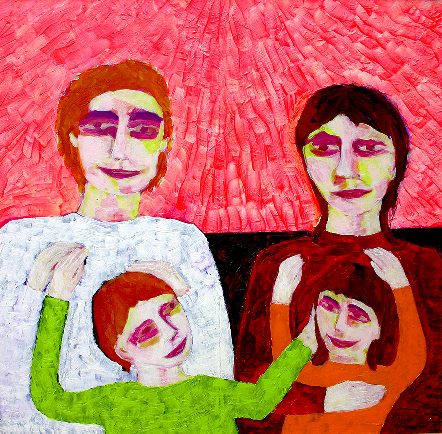 happy family (painting by franka waaldijk)