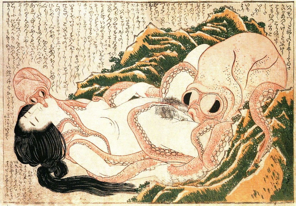 Katsushika Hokusai, droom van de vissersvrouw (Tako to ama)