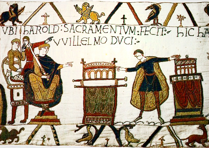 Willem de Veroveraar, op het tapijt van Bayeux