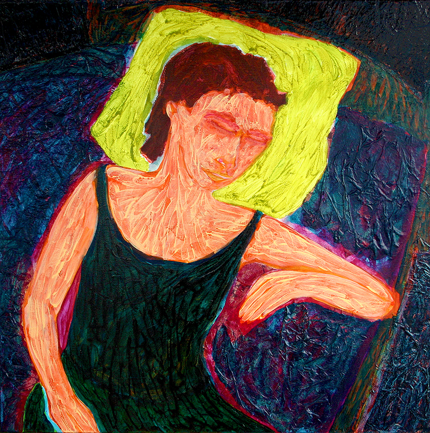 sleeping woman (schilderij van franka waaldijk)